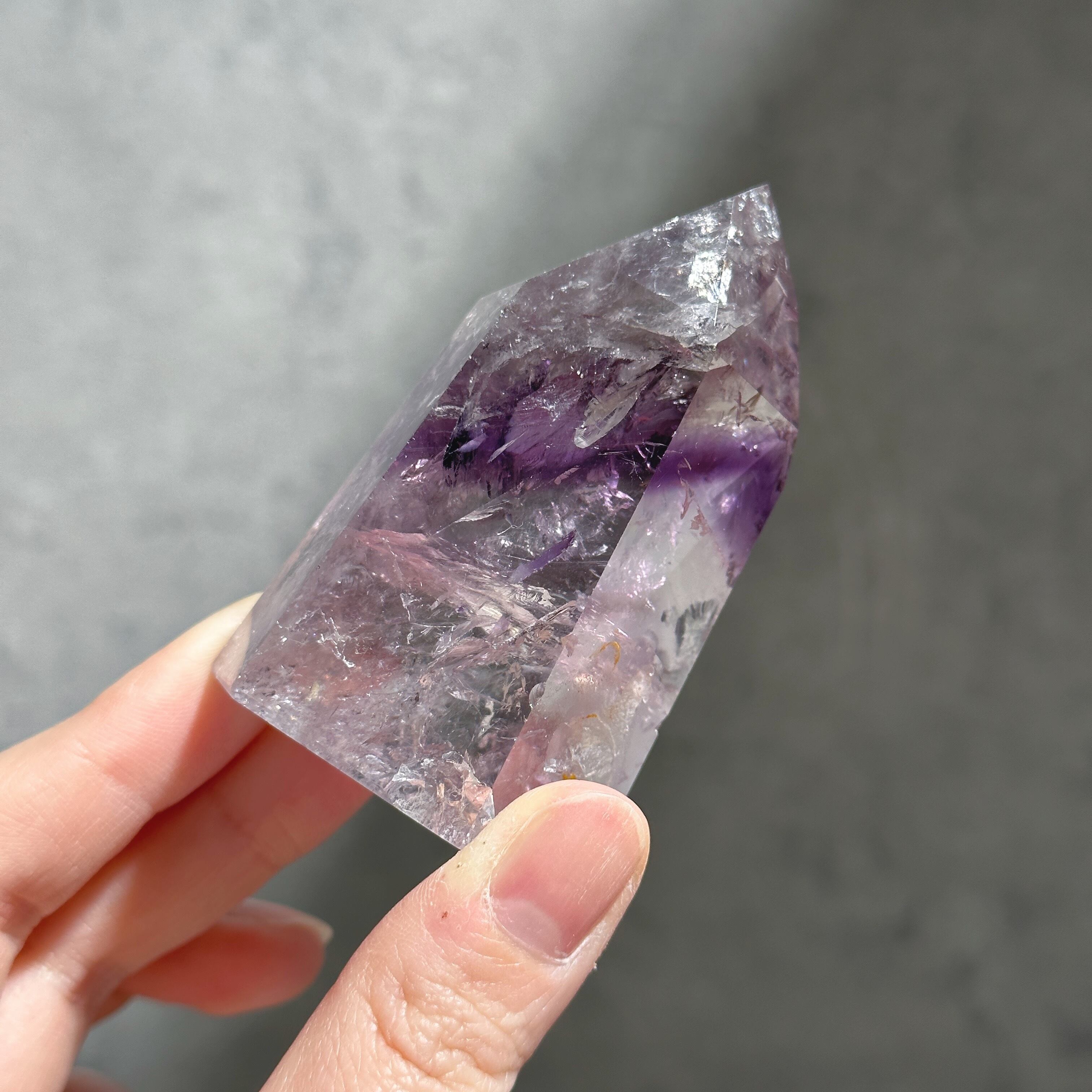 透明感・虹◎【ハイクオリティ】ファントムアメジスト タワー13 透明感・虹◎【ハイクオリティ】ファントムアメジスト タワー13