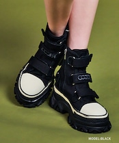 サイドペイントベルトスニーカー (BLACK) CQ-47520
