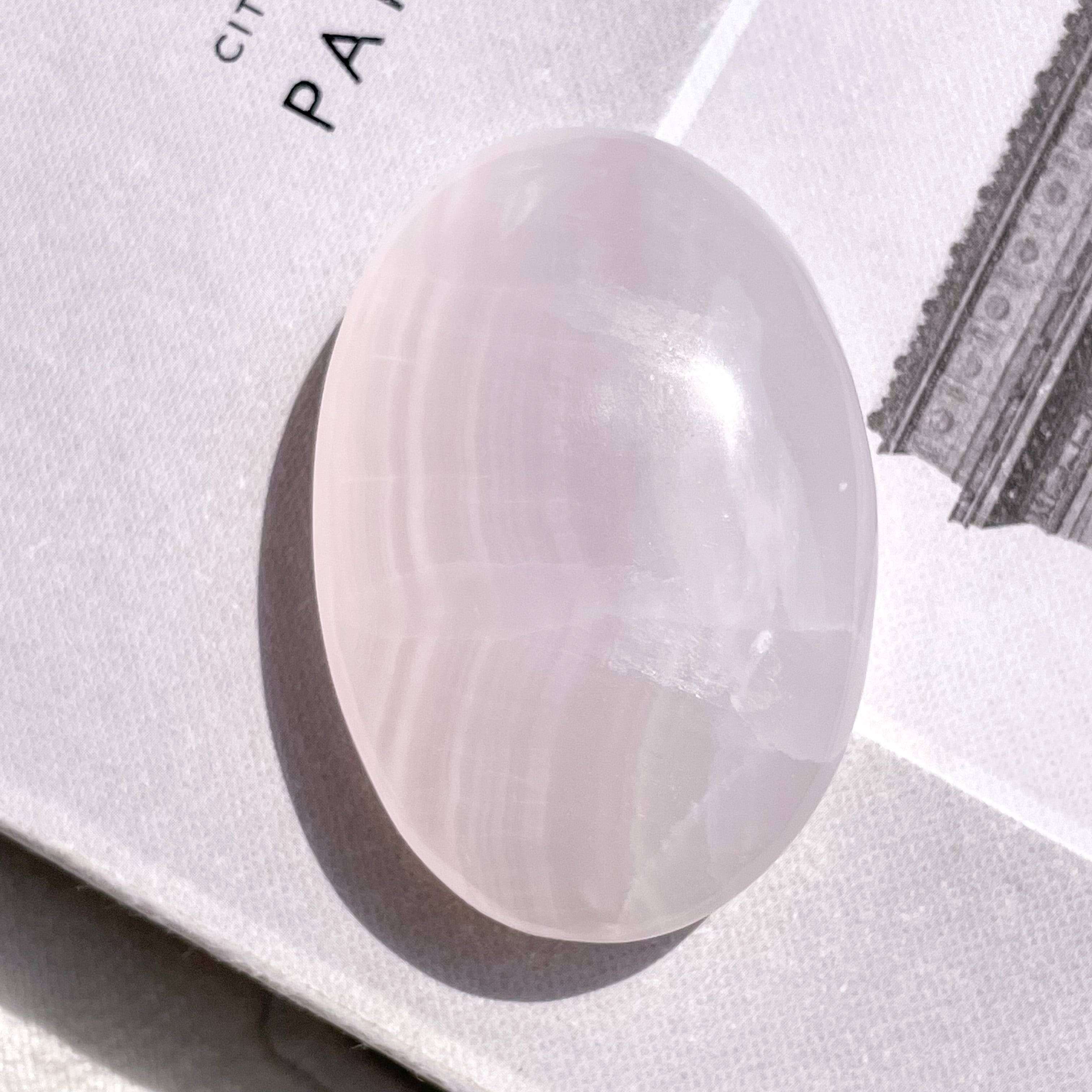 Pink Calcite Palm 4 ✧ ピンクカルサイト