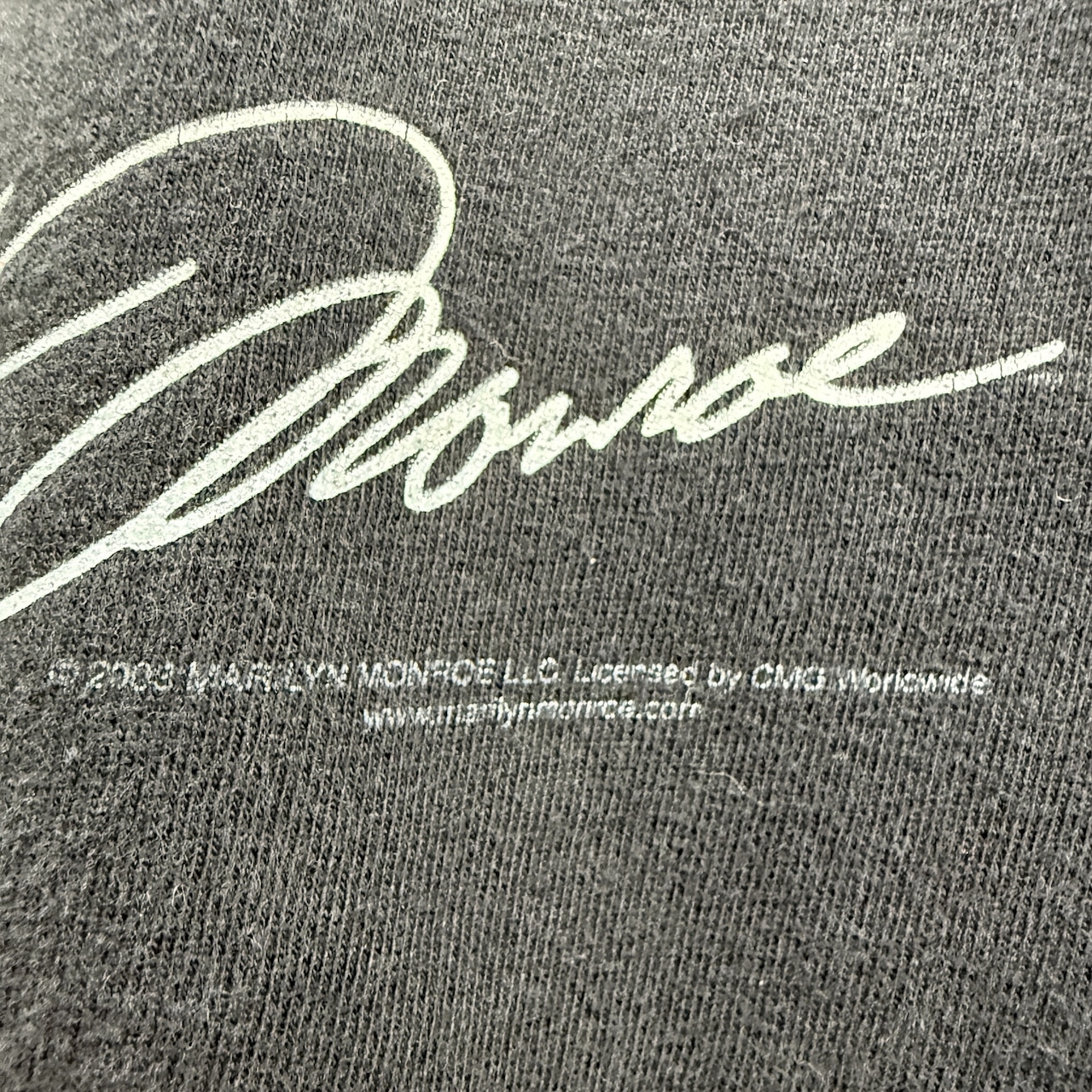 【MARILYN MONROE】マリリンモンロー "サイングラフィック" cygnusタグ 00's Vintage Tシャツ