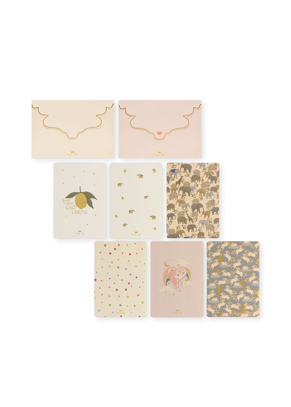 6 PACK GREETING CARDS FSC UNICORN/SAFARI