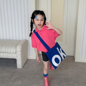カラーポロシャツ（ピンク／チャコール／ブルー）ADBB 2026夏｜80-130cm｜トップス｜子供服｜韓国子供服｜女の子｜男の子 ［取寄］