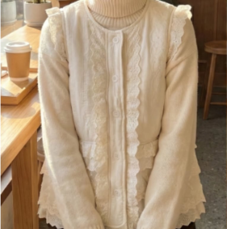 Lace patchworkFrench vest(CF149)