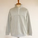 Suede Knit Stand Snap Pullover Ivory