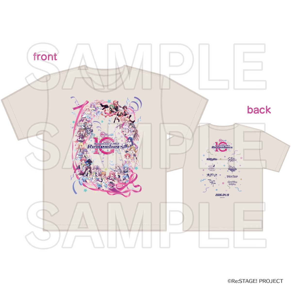 10th Anniversary]フルカラーTシャツ | Re:ステージ! プリズムステップ 