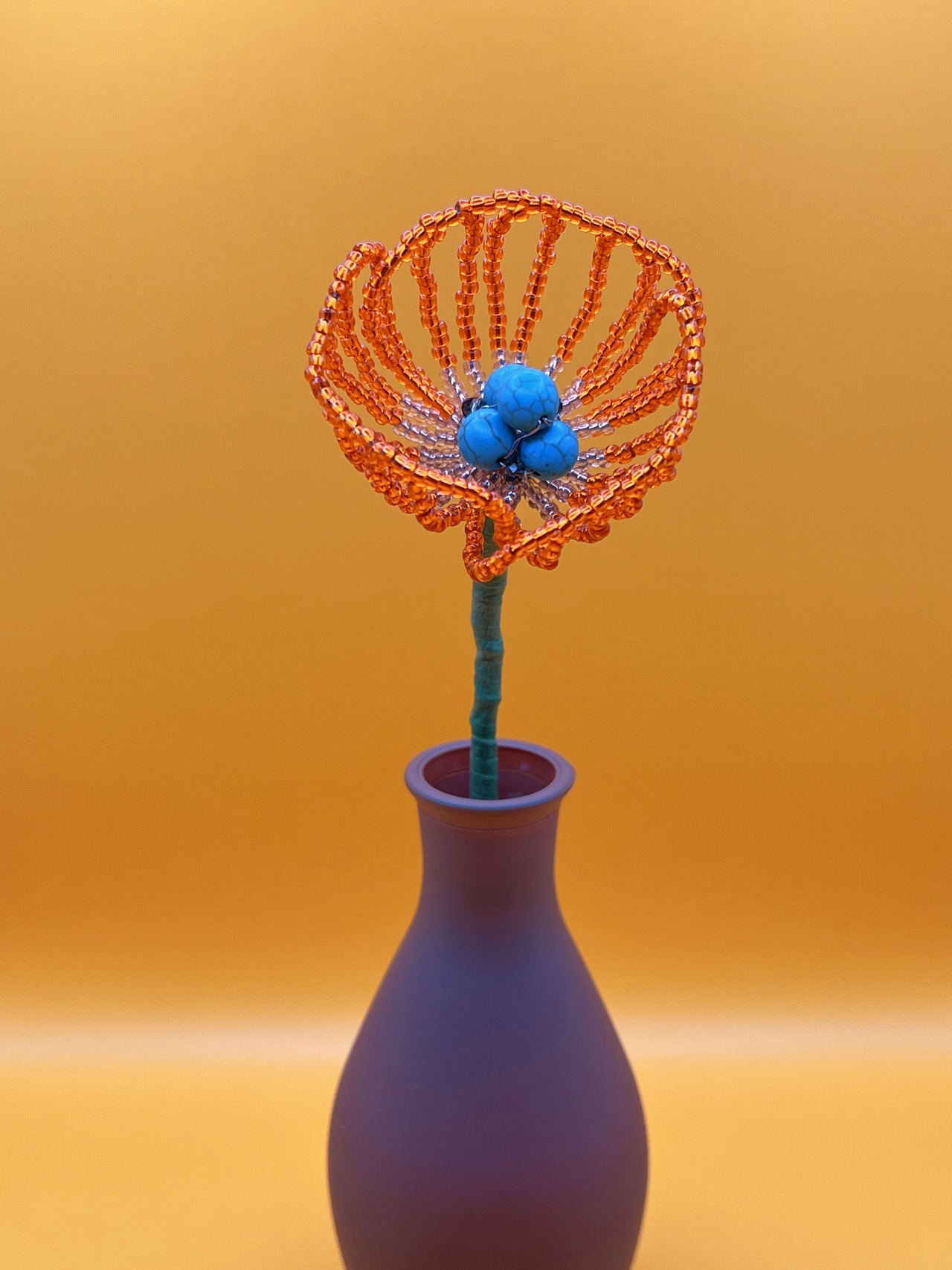 [Beads Flower]3 Piece Petals-Orange | modit flower