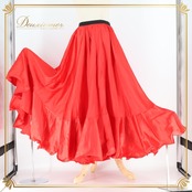 フラメンコ 衣装 ペチコート スカート ファルダ emika エミカ 無地 光沢 軽い ダンス パーティ 発表会 ブラック系 レッド系  軽量 薄手 光沢生地 ステージ衣装 舞台用 コスチューム レディース ファッション ダンス発表会 フラメンコ衣装