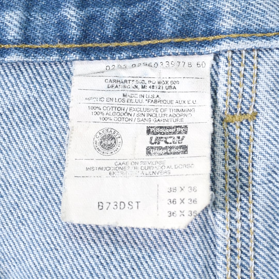 carhartt 80s ダブルニー　デニム　希少　usa製 80s カーハート USA製 ヴィンテージ ダブルニー デニムパンツ