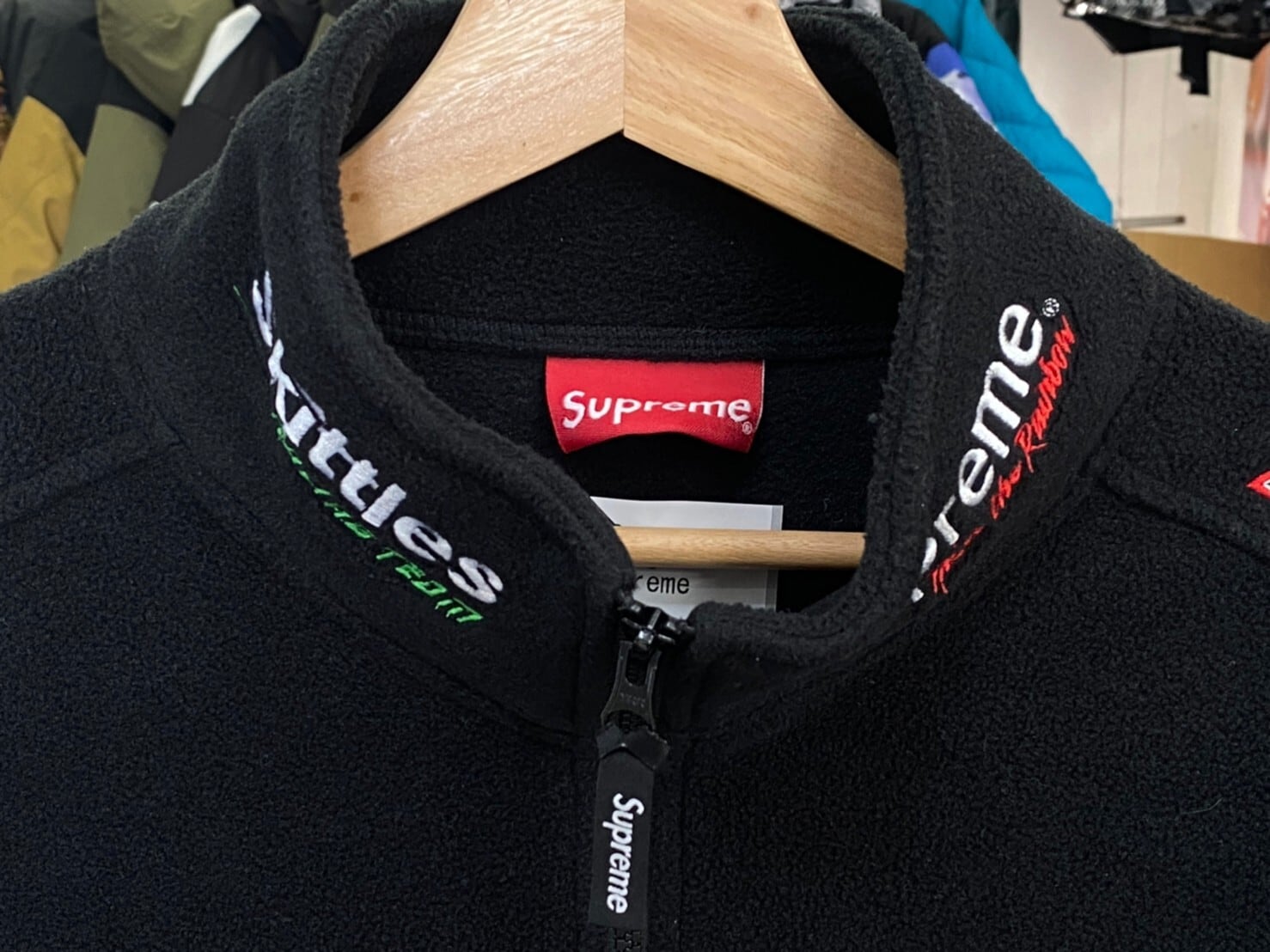 Supreme × SKITTLES POLARTEC FLEECE JACKET BLACK XL 72101 | BRAND 