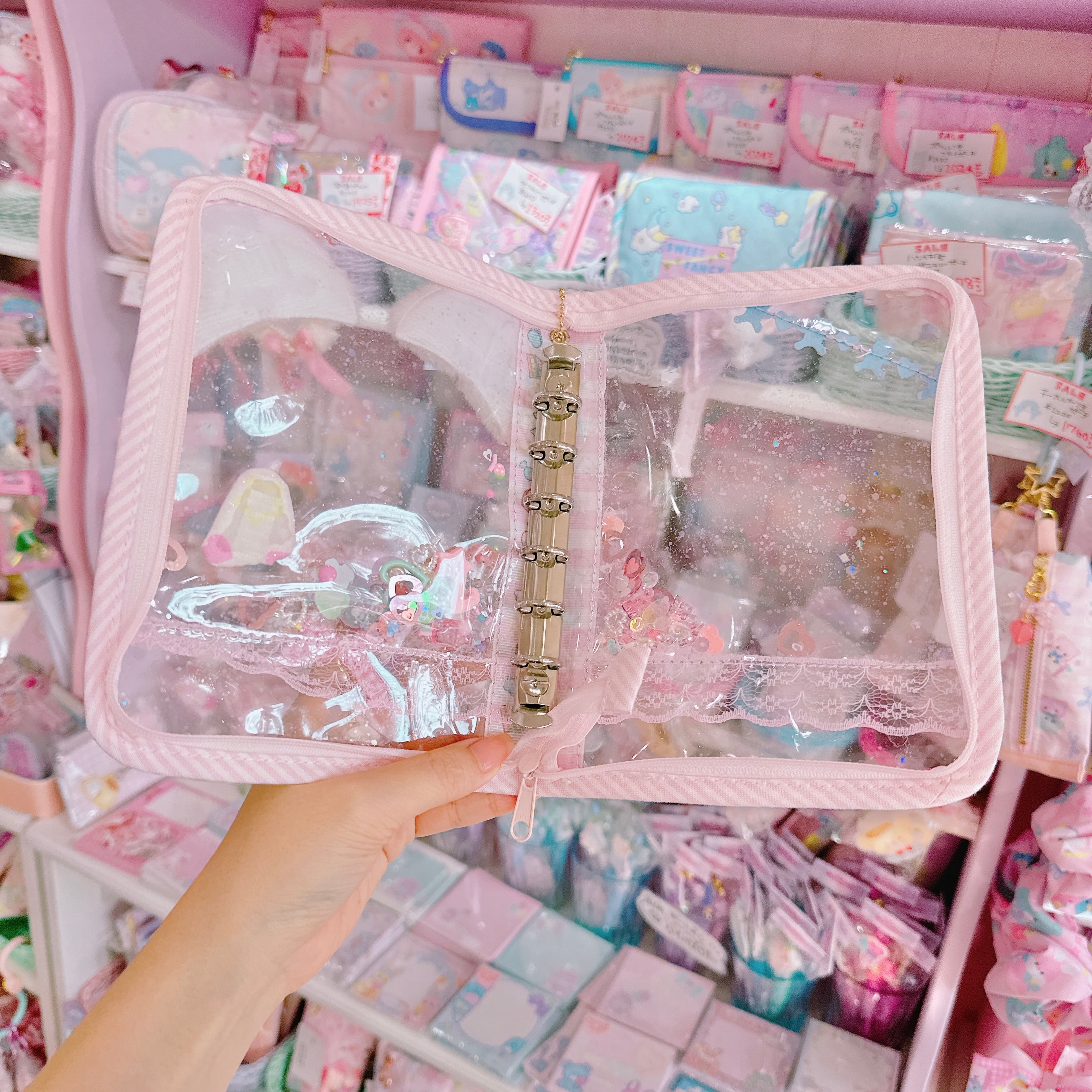 【K2】81-18ねこ耳A7シール帳（６穴）