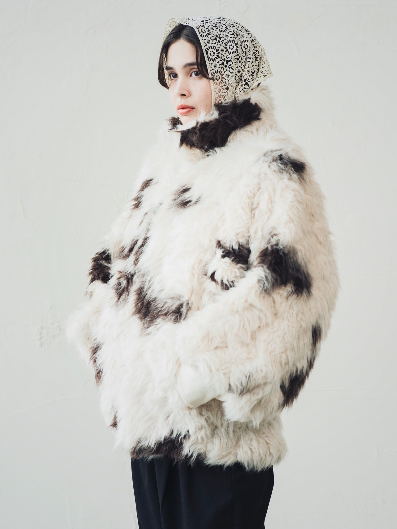 orientkyoto VINTAGE LIKE COW FUR BLOUSON