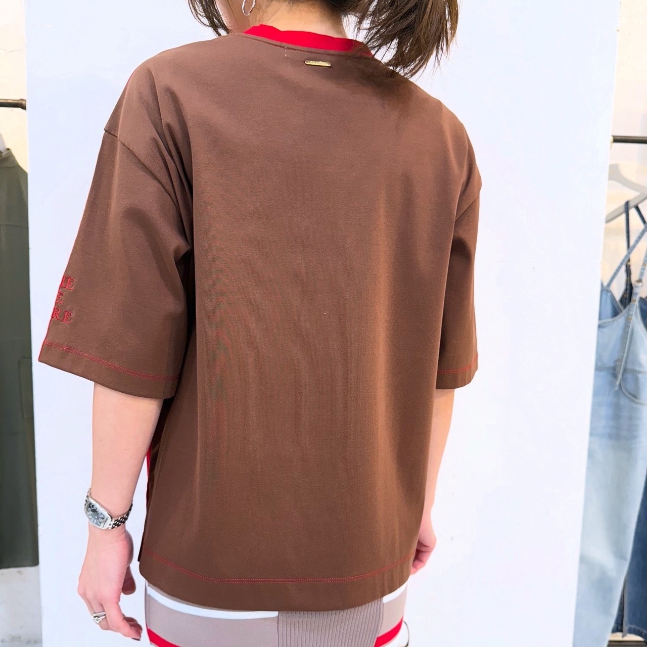 シーシークロス　C.C.CROSS　F/Bバイカラー刺繍T5部袖