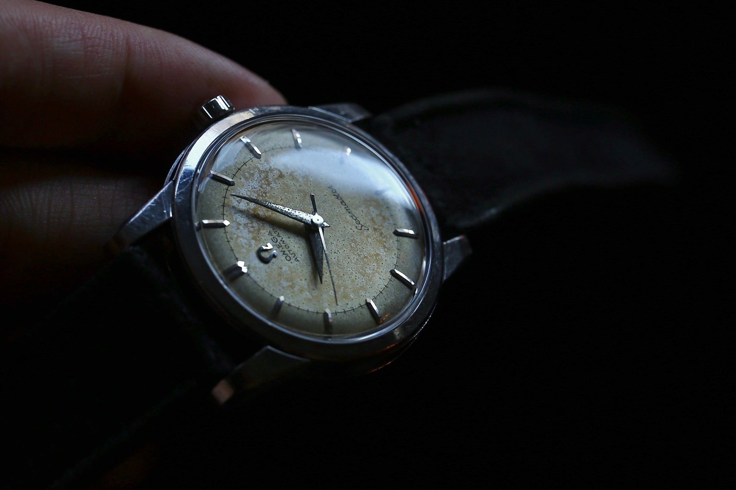 【OMEGA】1956年製 オメガ 『シーマスター 第三世代』 砲弾インデックス グラデーション・エイジング ノンデイト 自動巻き / Vintagewatch / seamaster 3rd / Cal.501 / OH /