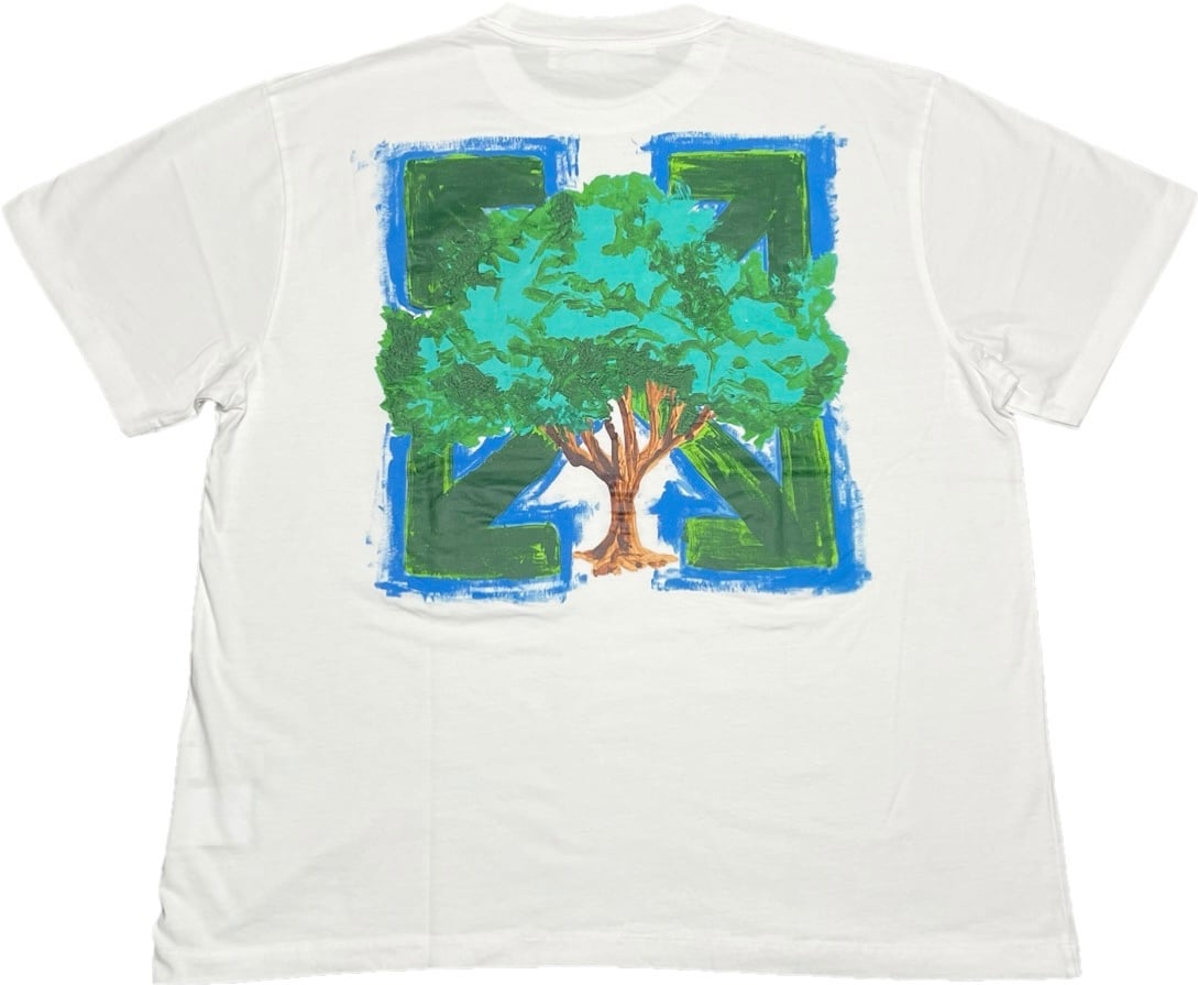 2021-22FW OFF-WHITE Tシャツ ARROW TREE S/S OVER TEE WHITE