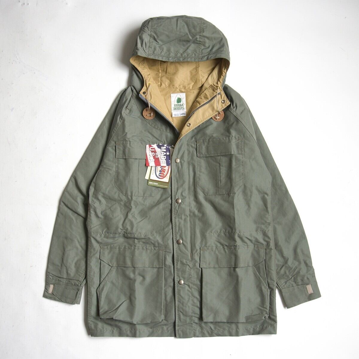 【タグ付き未使用品】Sierra Designs【USA製 60/40クロス マウンテンパーカー】M sage シエラデザイン 26050780 タグ付き未使用品】Sierra Designs【USA製 60/40クロス マウンテン