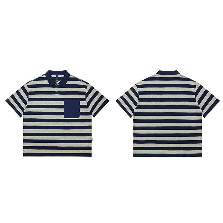 ★RETRO STRIPED POLO SHIRT　　　A0477