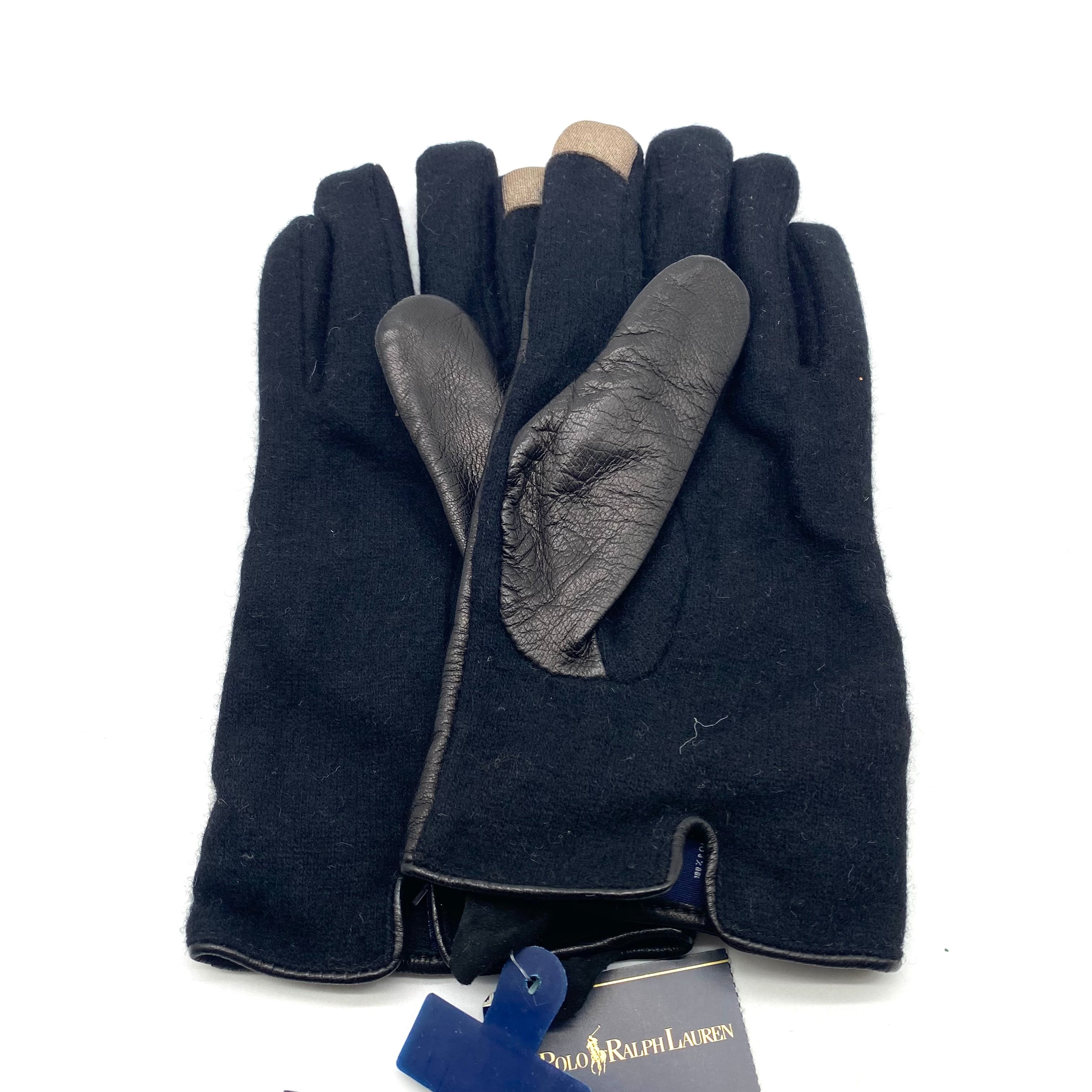 Polo Ralph Lauren Leather Glove Black M Size / ポロラルフローレン