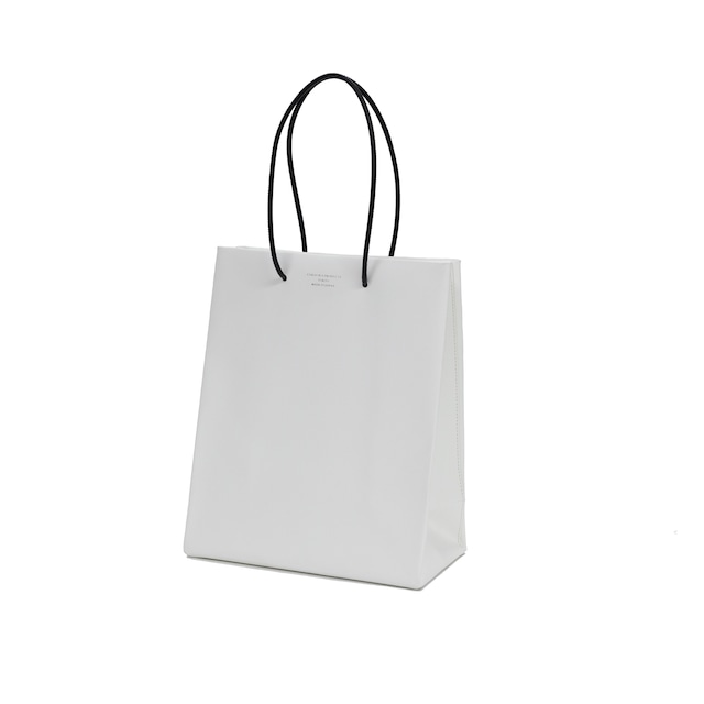 Leather Paper Bag - White