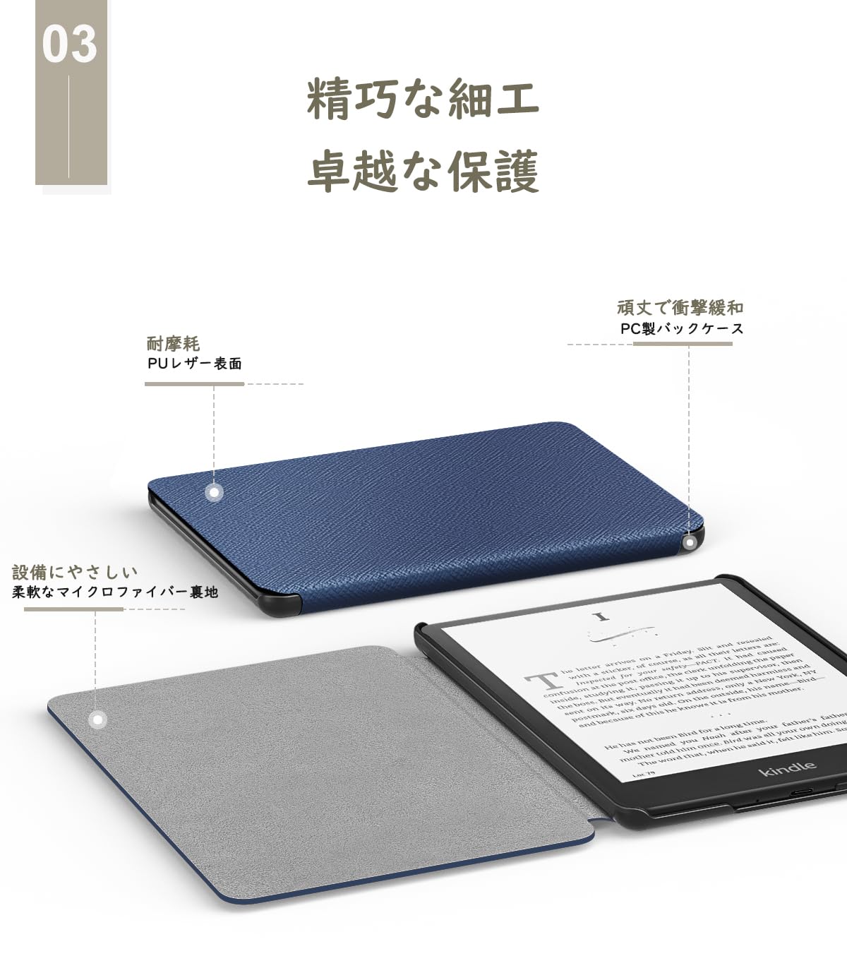 TiMOVO Kindle Paperwhite ケース 2024 第12世代 7インチ Kindle
