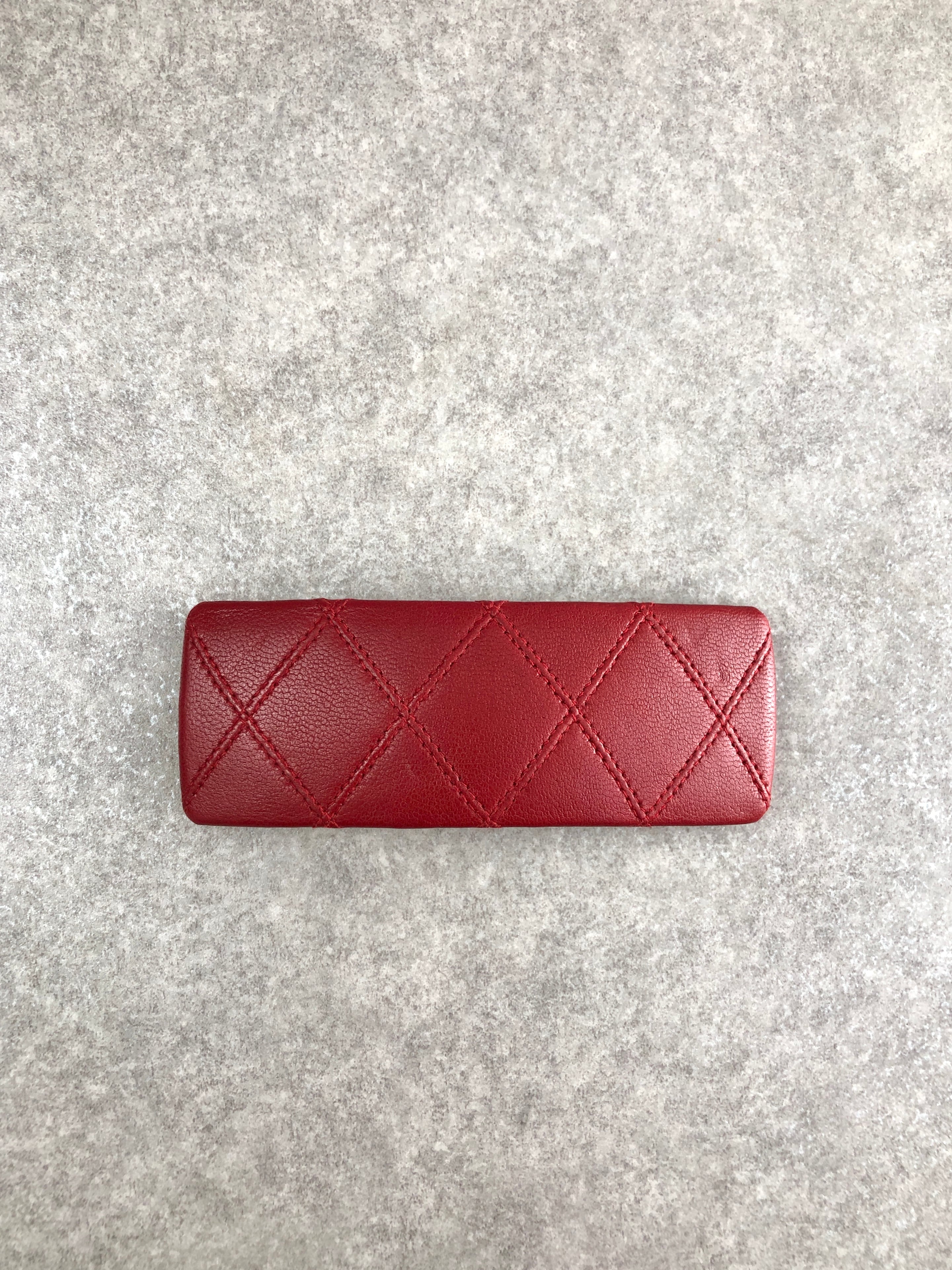 CHANELピコローレ CHANEL シャネル ピコローレ ヘアアクセサリー レッド レザー vintage