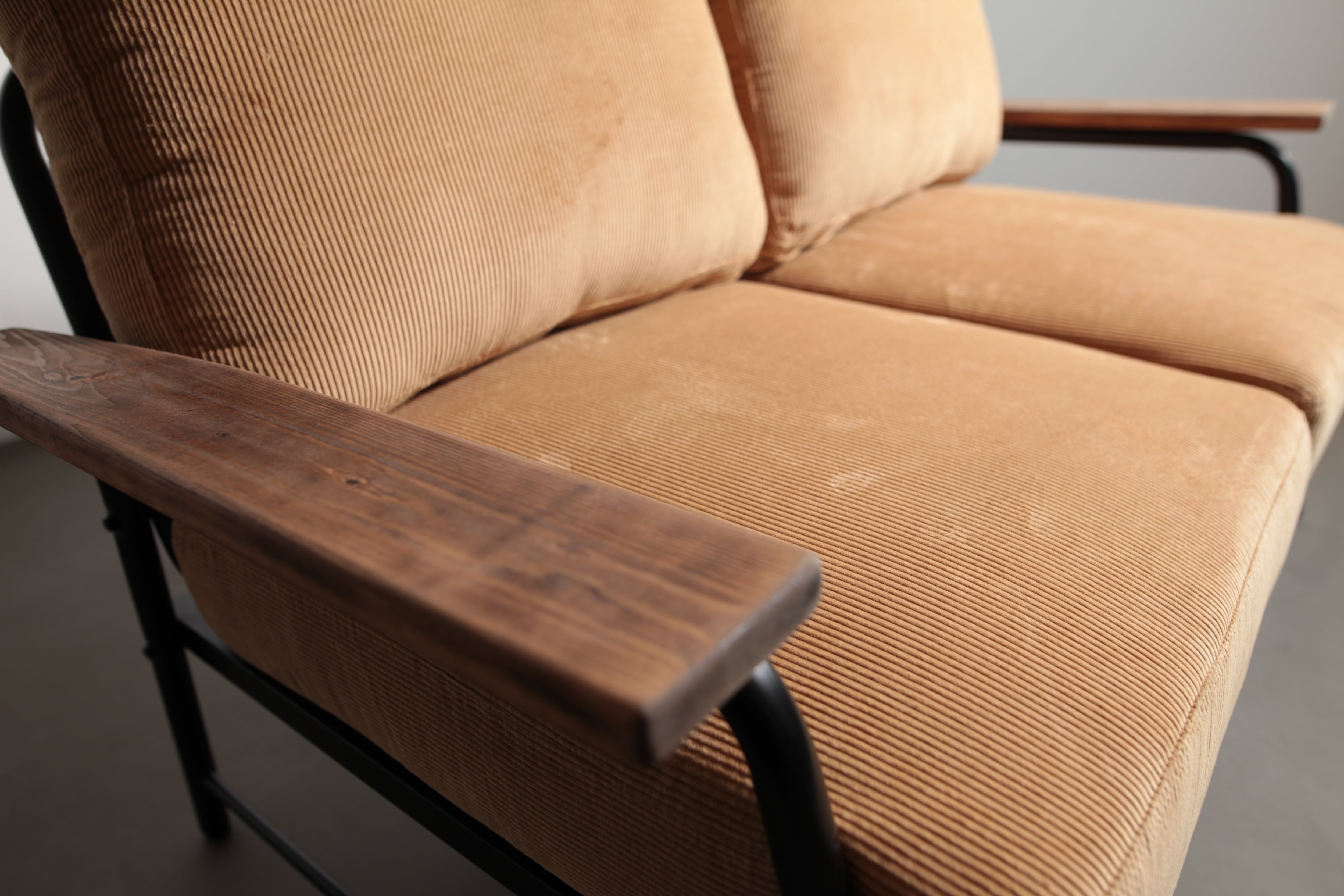 コーデュロイ2Pソファー 男前