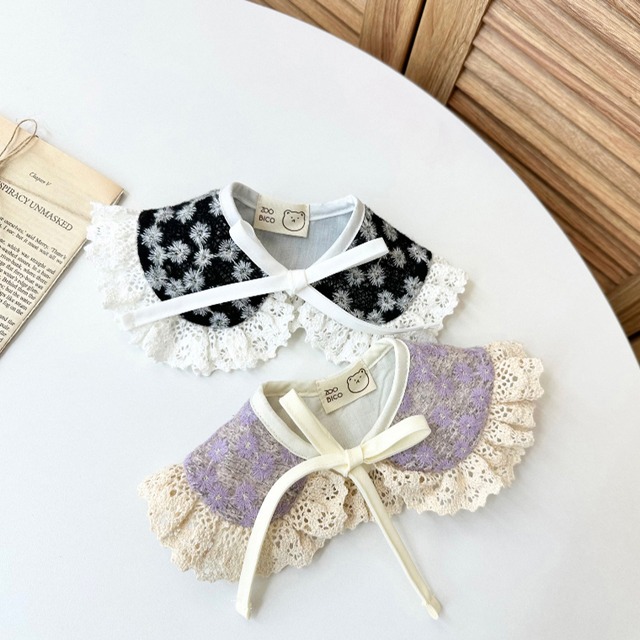 floral cape S ~ L / 犬用 ケープ レース 花柄 アクセサリー 首輪 バンダナ ドッグウェア スカーフ 可愛い 小型犬 中型犬
