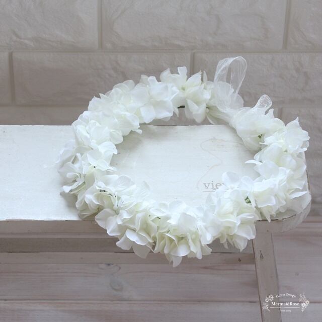 全25色花冠ボリュームアジサイs 1 Cr Wh 花冠 一目惚れする花雑貨ウチソトリース マーメイドローズ