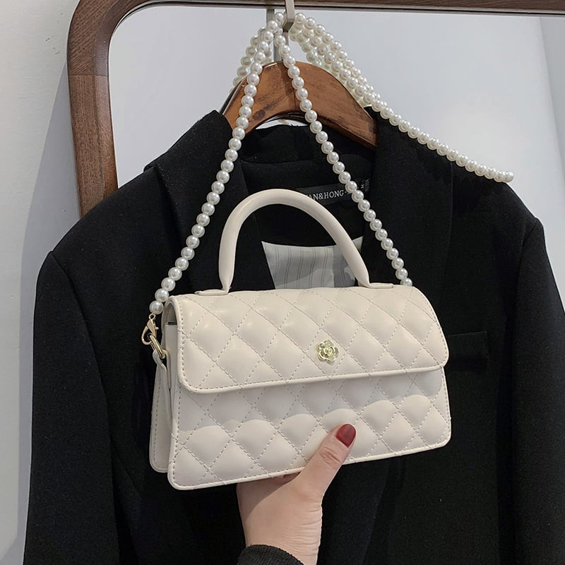 レッドスタイルサマーパールチェーン 夏物 真珠 スクウェア Tiancai_Wing_Bag33684530486