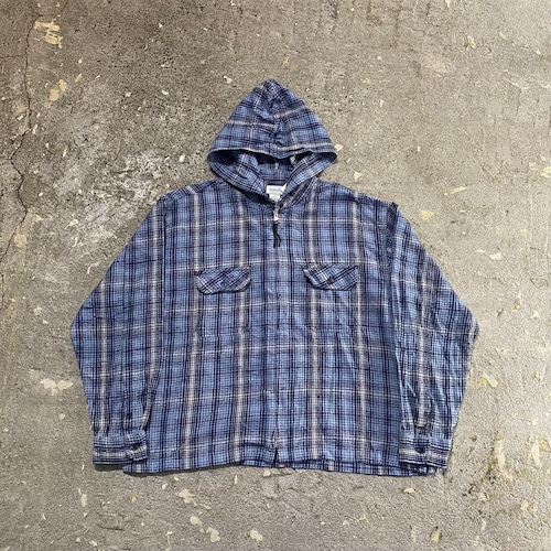 00s NorthCrest full zip flannel shirt hoodie【仙台店】
