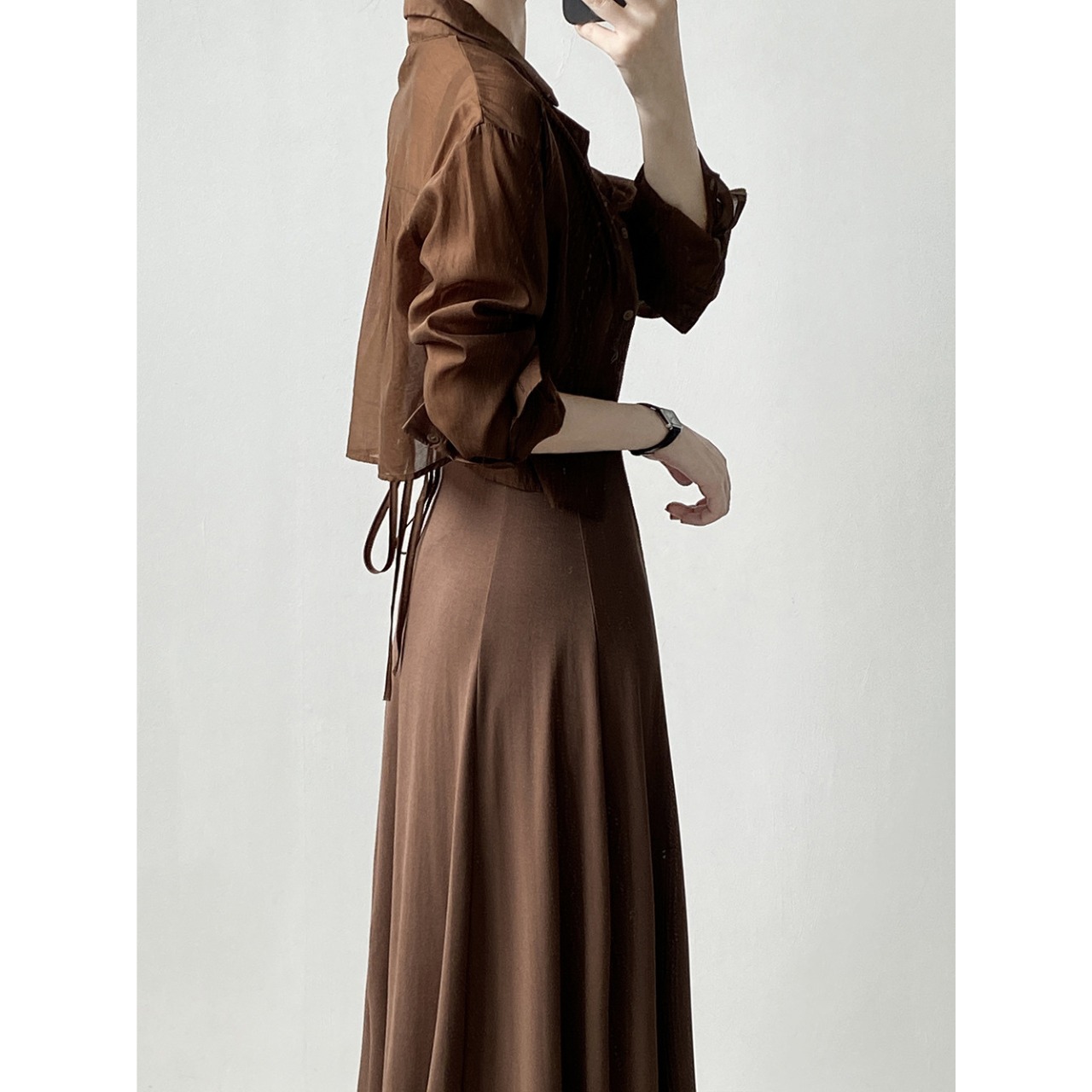 シアー バックデザイン ショートシャツ 10027