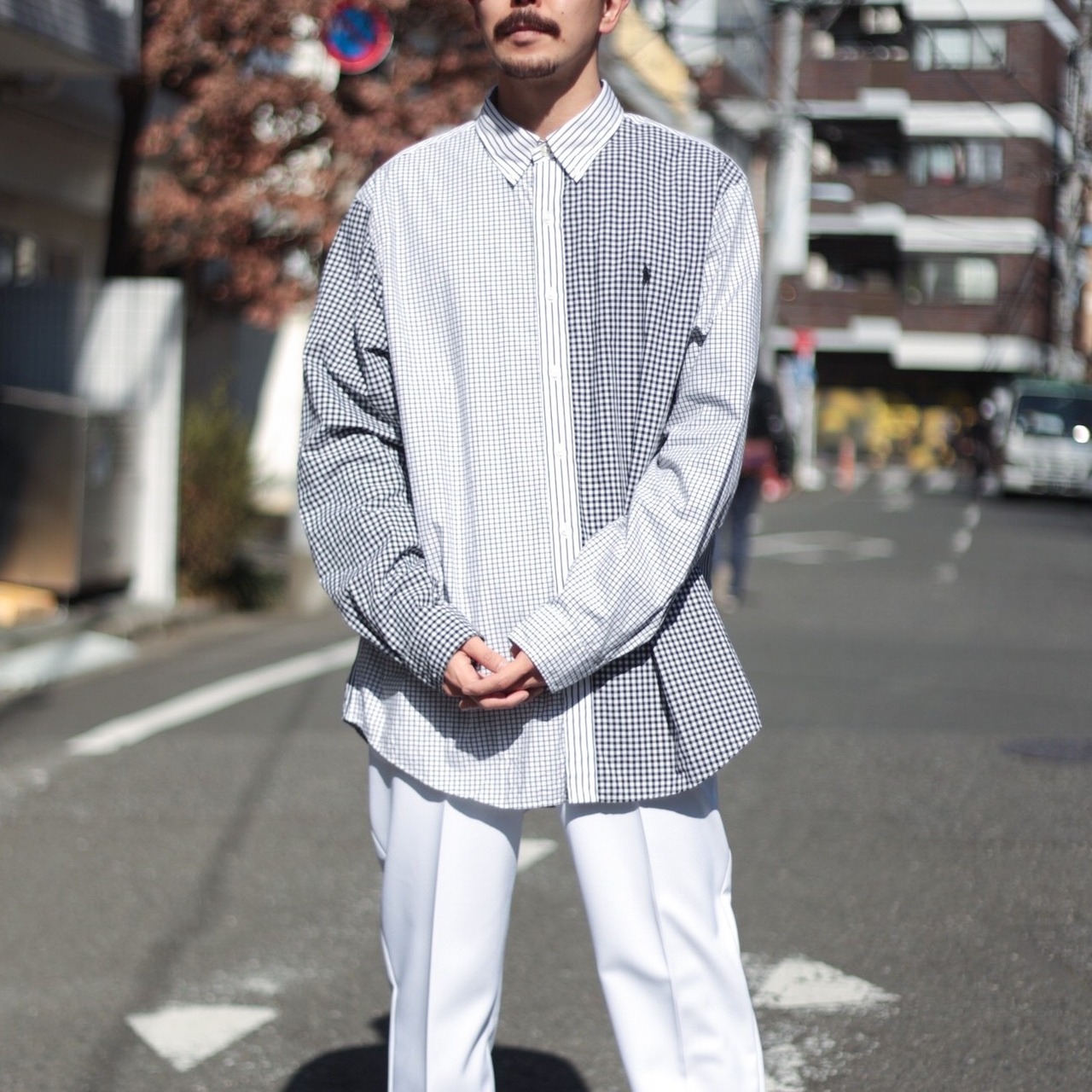 Polo by Ralph Lauren クレイジーパターン BDチェック×ストライプ 