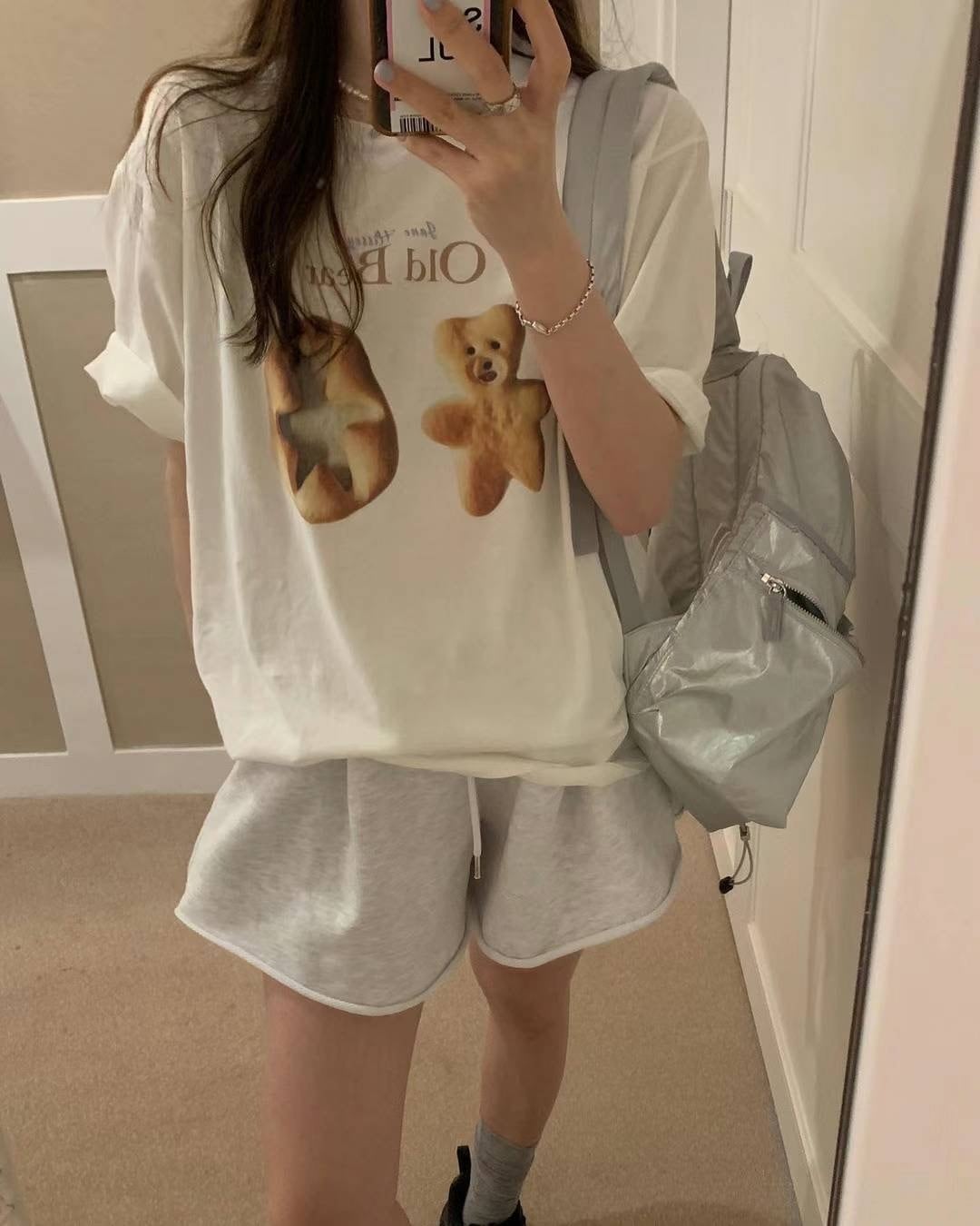 (即納)P.Y.T / bear cookie tee / 2color