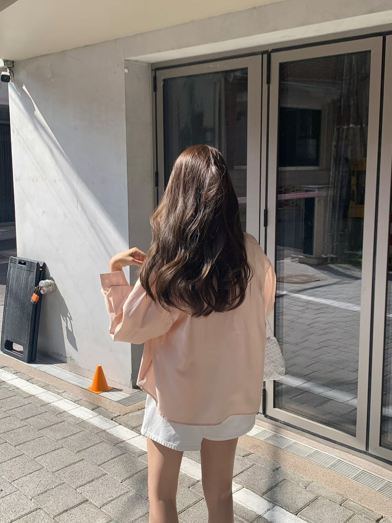 (LITER) glossy boxy shirt / 2color