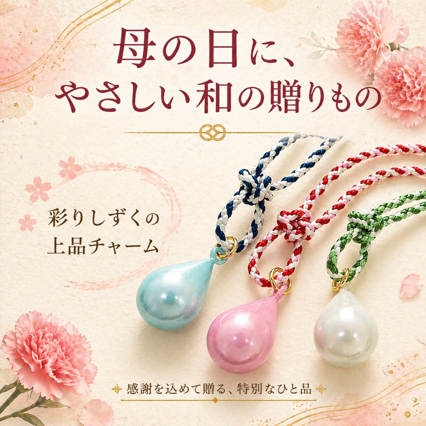 水琴鈴 雫型ストラップ 厄除け 幸運 母の日ギフト