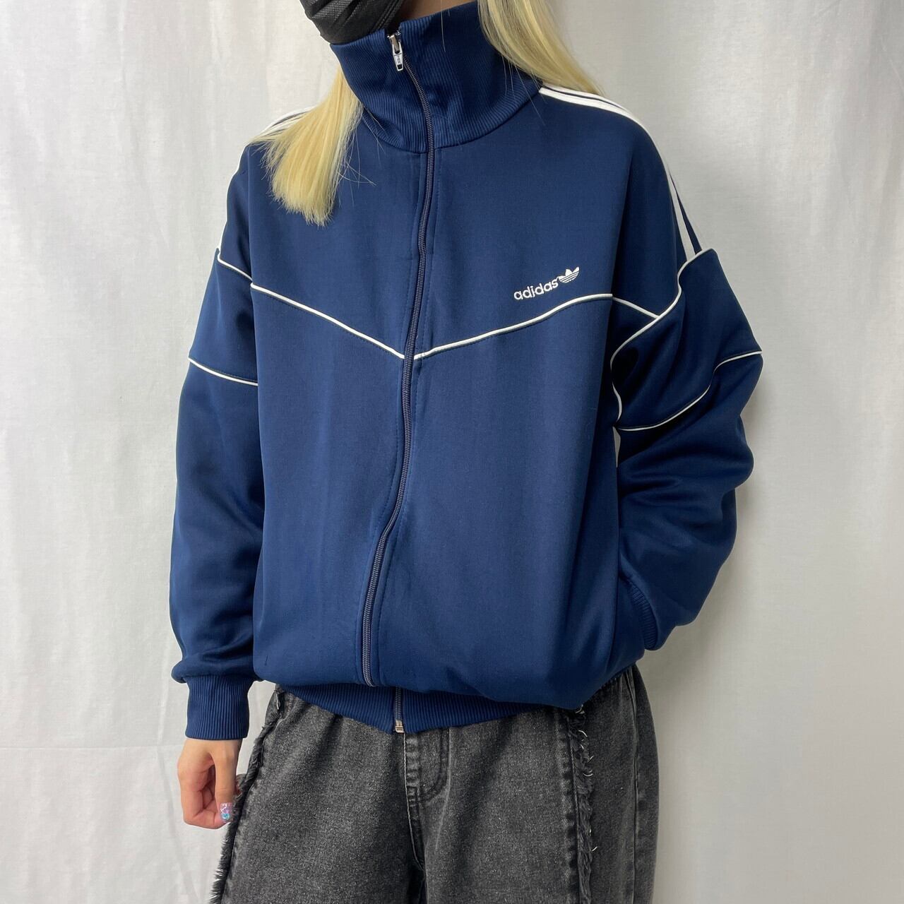 塩水水槽】 adidas VINTAGE ボックスタグ ハイネック パーカー 