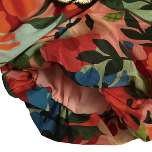 【JUNGLE ME】レトロフラワープリントワンピース　10848