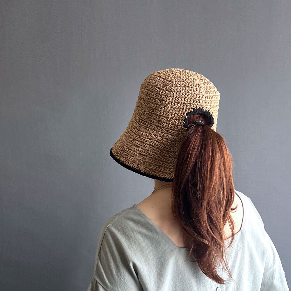 手作りY.A.R.N.似ハット 手編みキット】 ポニーテールハット (glittknit-20) -glitt Knitting