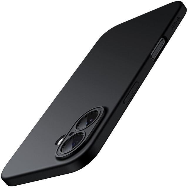 JETech iPhone 16用 スリムケース (ブラック)
