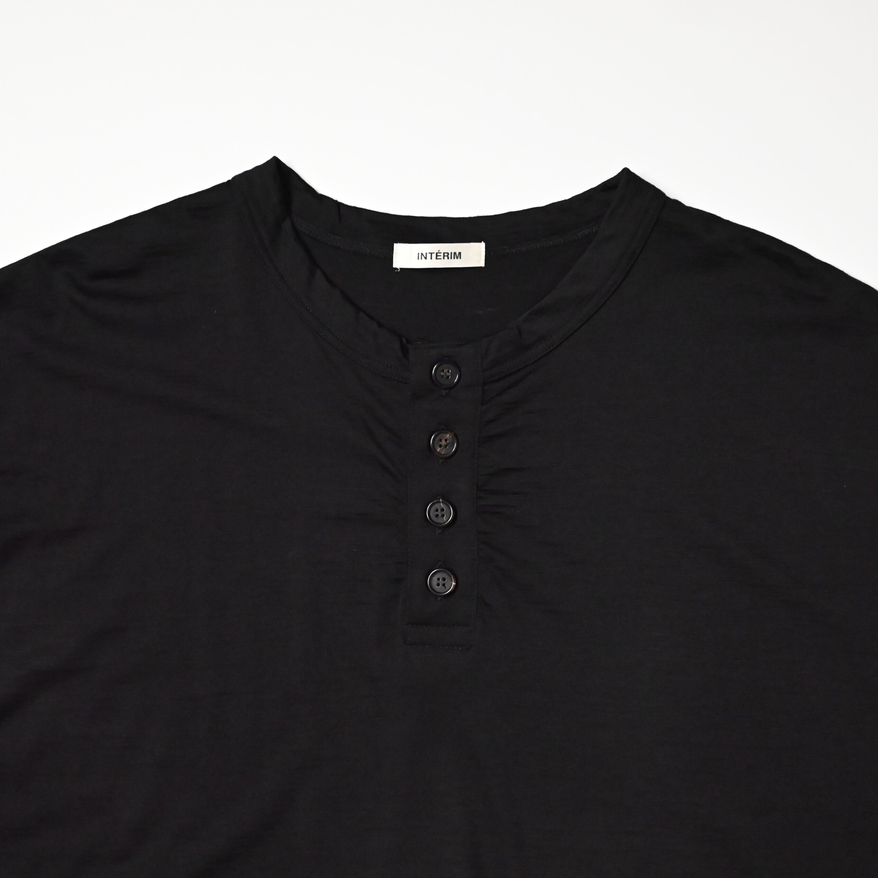 INTERIM / EXTRA FINE MERINO WOOL JERSEY HENRY OVER S/S TEE | GANKO