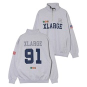 【XLARGE】HOCKEY HALF ZIP SWEATSHIRT【エクストララージ】