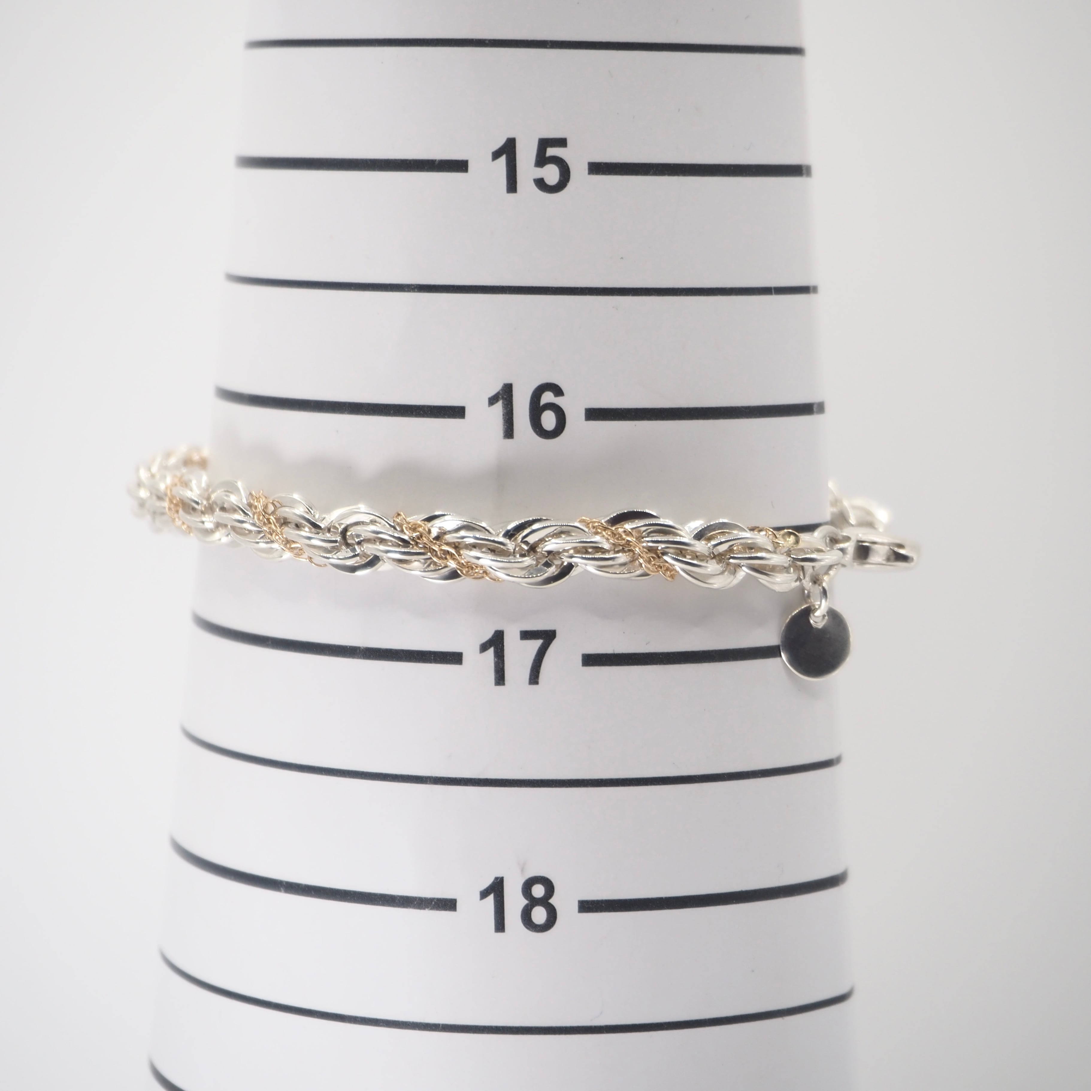 ティファニー　コンビ　ツイストチェーン ブレスレット Tiffany&Co. ヴィンテージツイストロープチェーン コンビ ブレスレット