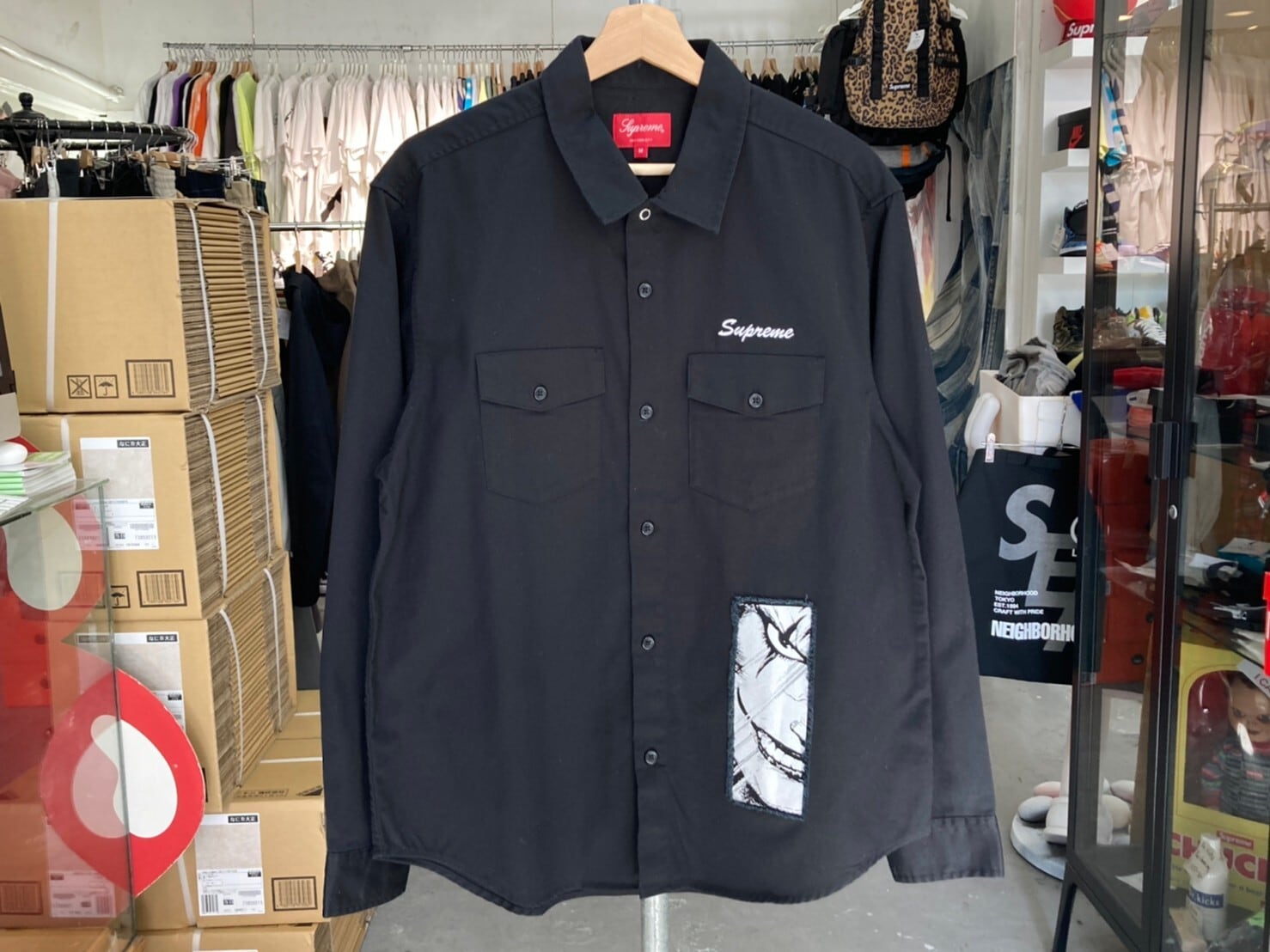 Supreme THE CROW WORK SHIRT BLACK MEDIUM 2398 | BRAND BUYERS OSAKA