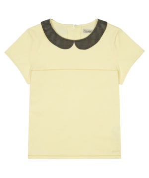 [COYSEIO] ROUND COLLAR HALF BLOUSE LEMON 正規品 韓国ブランド 韓国通販 韓国代行 韓国ファッション コイセイオ 日本 店舗