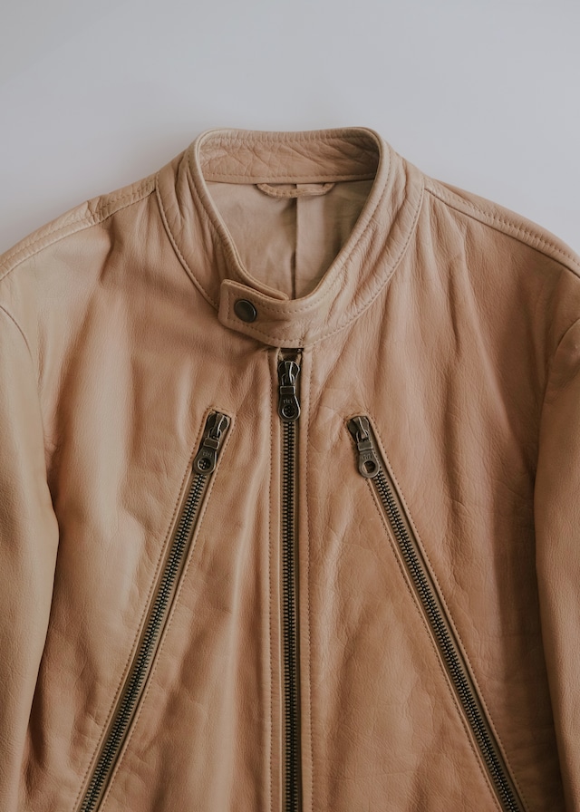 Martin Margiela 08SS 6 zip leather riders jacket