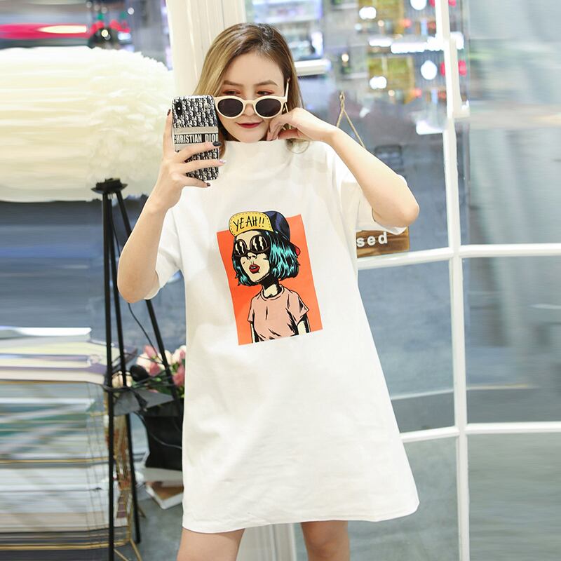 スタイルスカート オータムウィンタードレス Tシャツ 薄手 大きめサイズ 秋物 冬物 ミックスインファッション7164901592