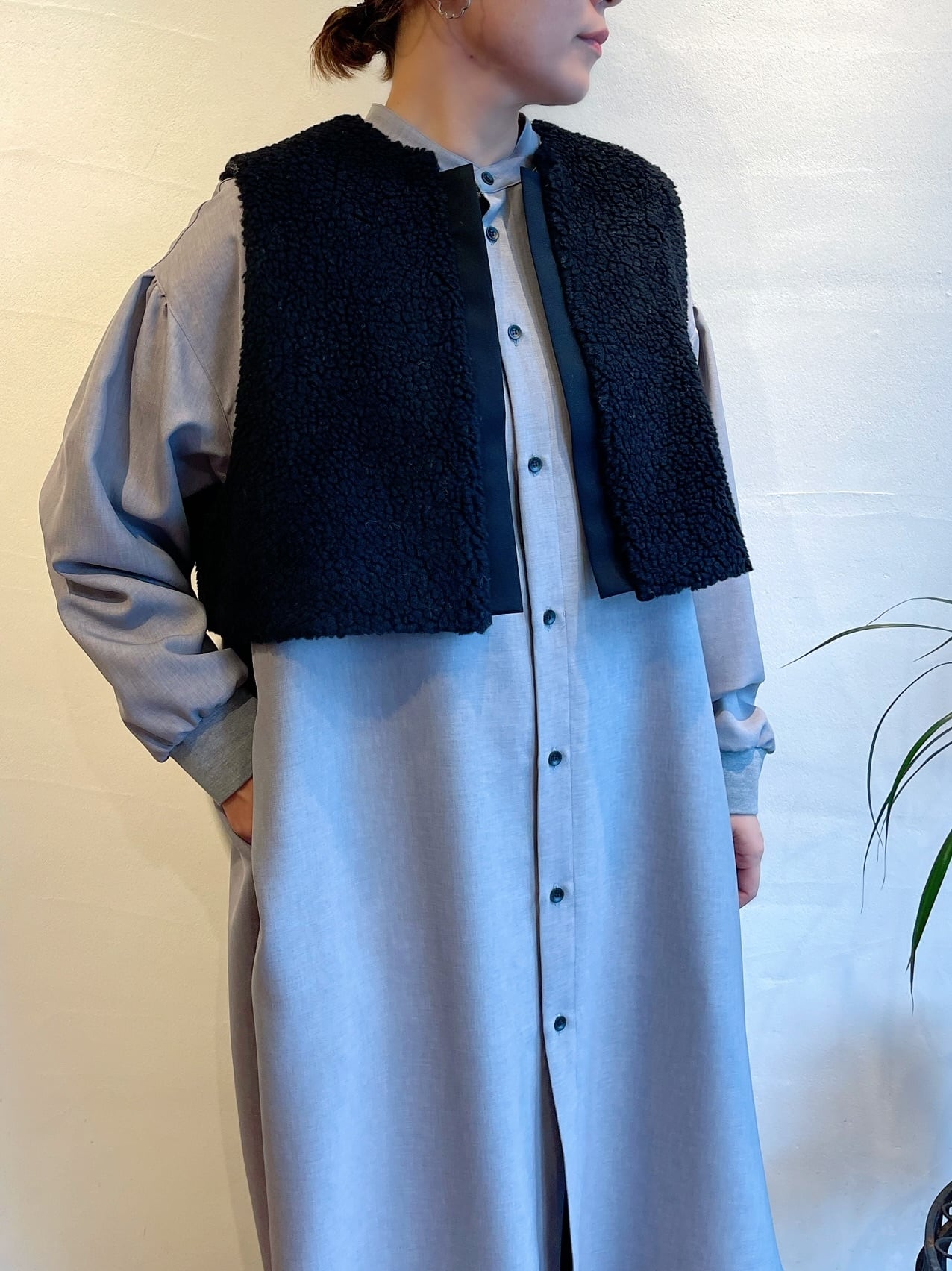 SACRA 【23AW】美品 プードルファー ショートベスト サクラ
