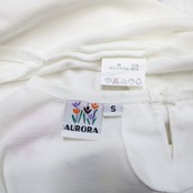 【フォークダンス衣装 まとめ売り】ホワイト AURORA トップス ブラウス 刺繍 白 セット フリル 花柄 半袖 七分袖 カラフル 赤