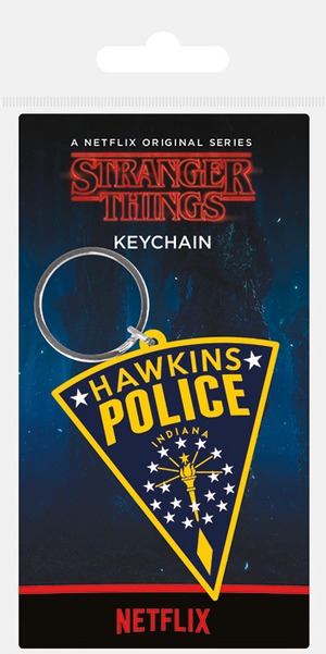 ストレンジャーシングス　ラバーキーホルダー　Stranger Things (Hawkins Police Patch)　PRK38885