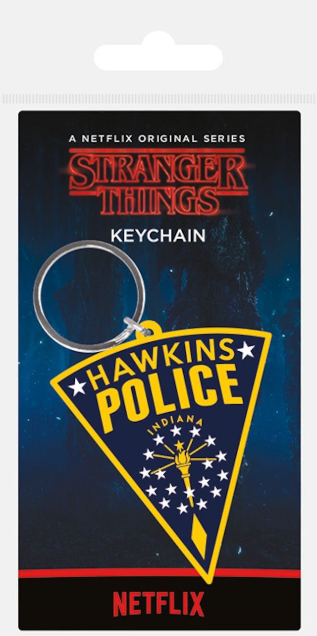 ストレンジャーシングス　ラバーキーホルダー　Stranger Things (Hawkins Police Patch)　PRK38885