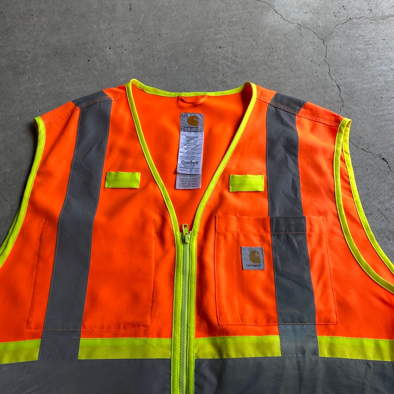Carhartt カーハート CLASS2 リフレクター ベスト XL 古着 オレンジ 